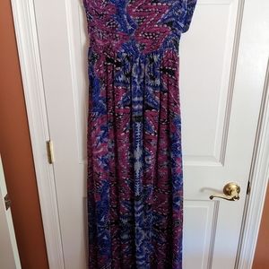 Element boho strapless maxi dress